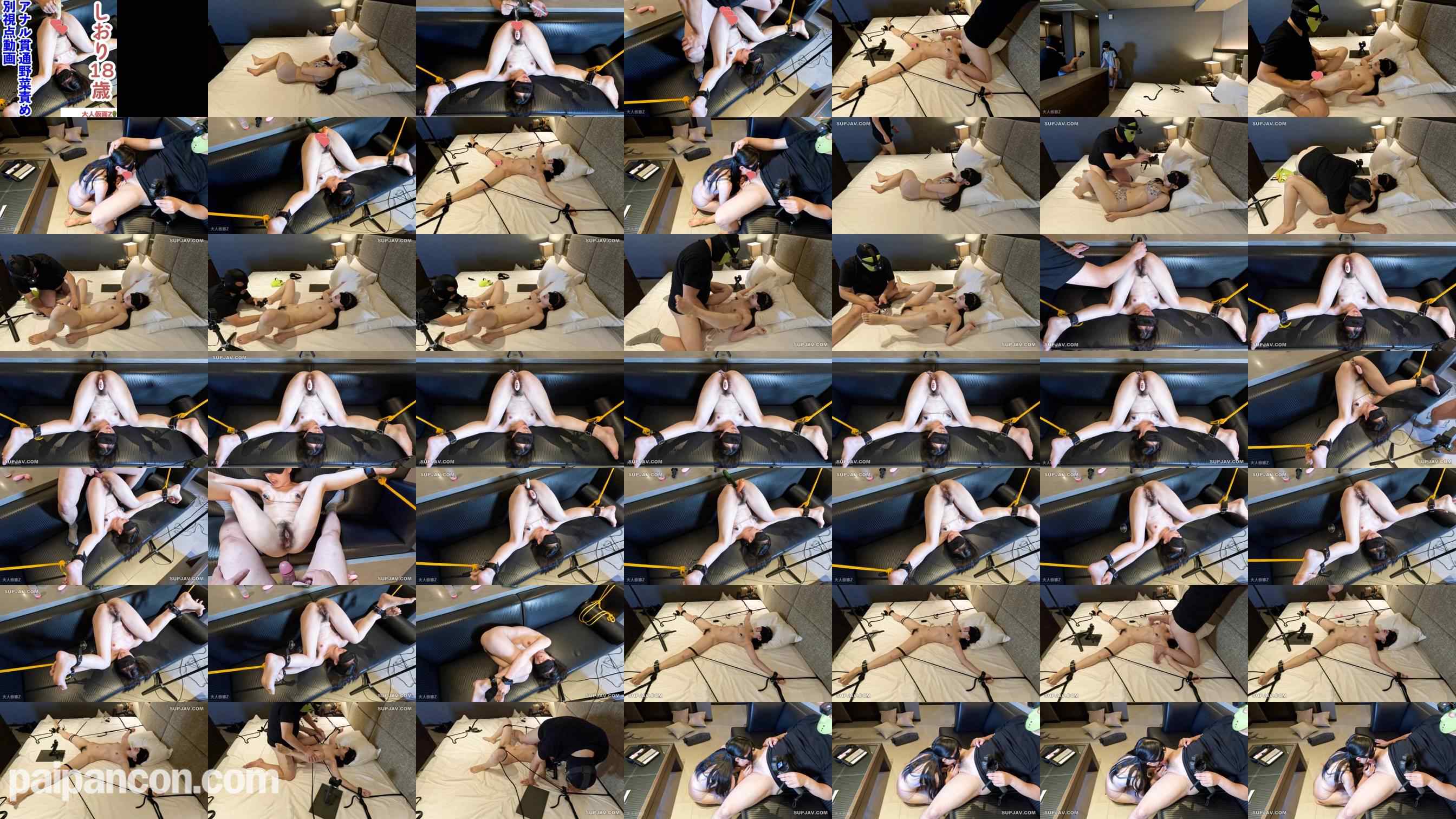 FC2-PPV-4566639 - しおり(18)まんぐりがえしでアナル貫通と野菜責め（きゅうり、ニンジン、山芋）の別視点動画 grid.jpg